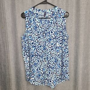 NDYJ women's top/blouse sleeveless blue sz M